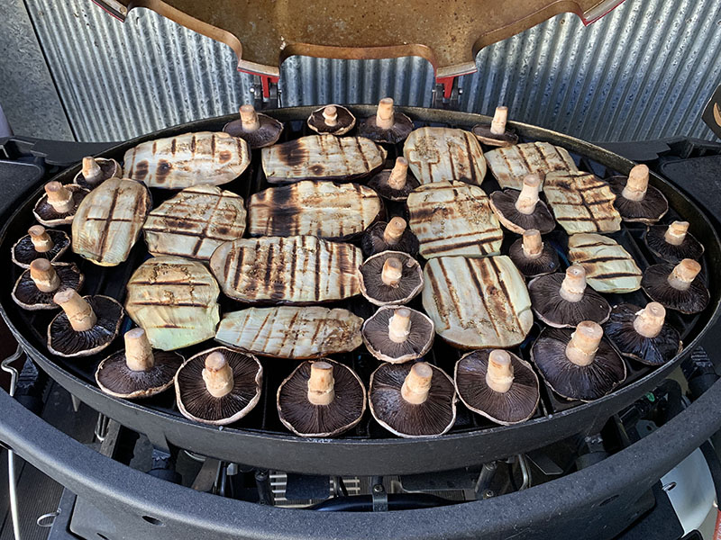 Mushrooms on BBQ